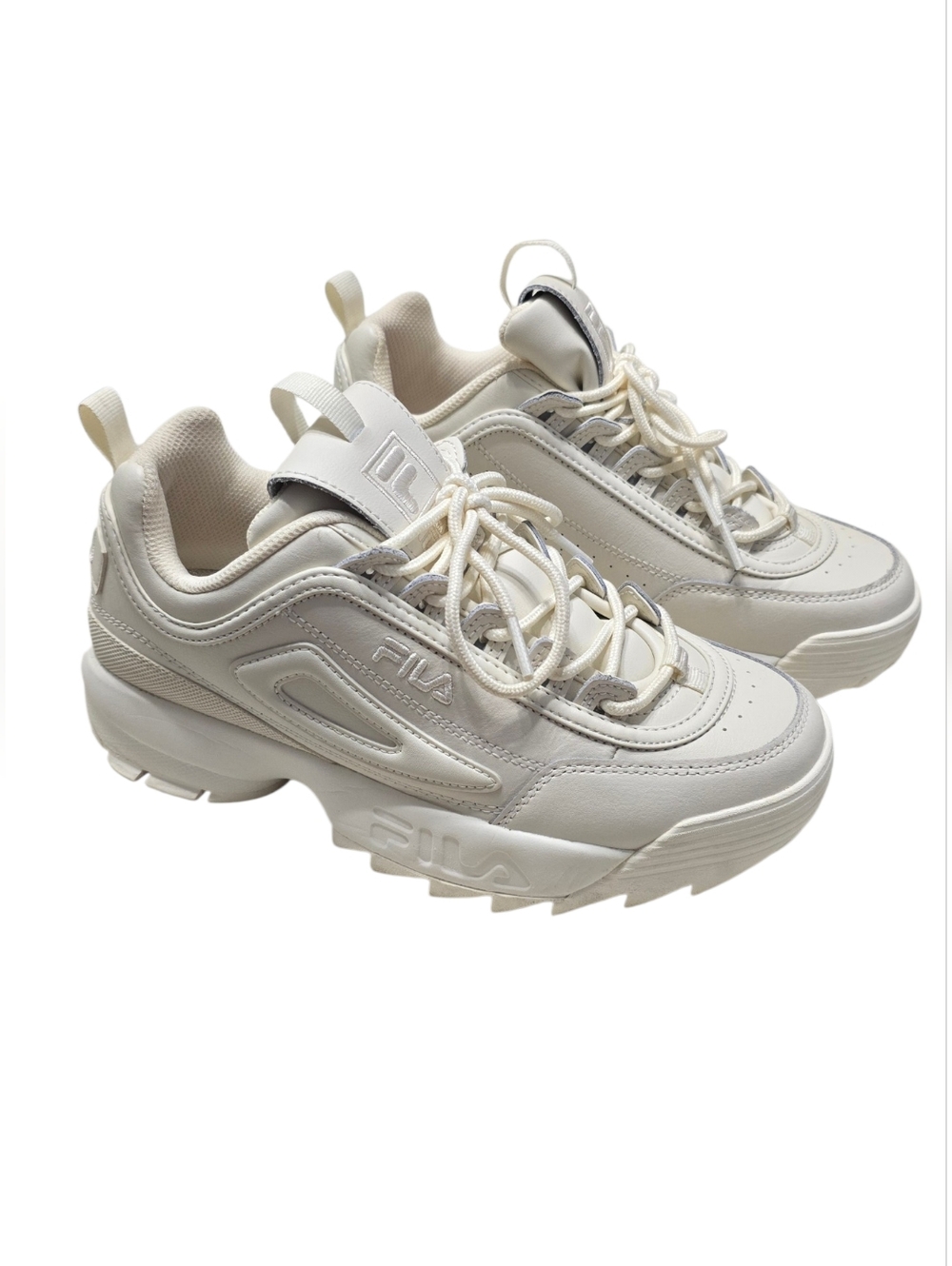 Fila Cream Chunky Platform Sneakers